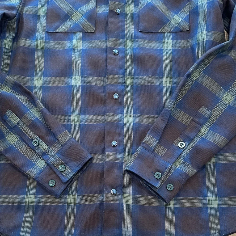 DIXXON Youth Boys Plaid Shirt - Navy and Olive